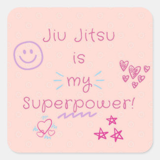 Jiu Jitsu é o meu super poder! design de etiqueta 