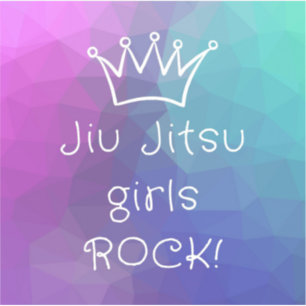 Jiu Jitsu Girls Rock! Solteiro adesivo 3x3"