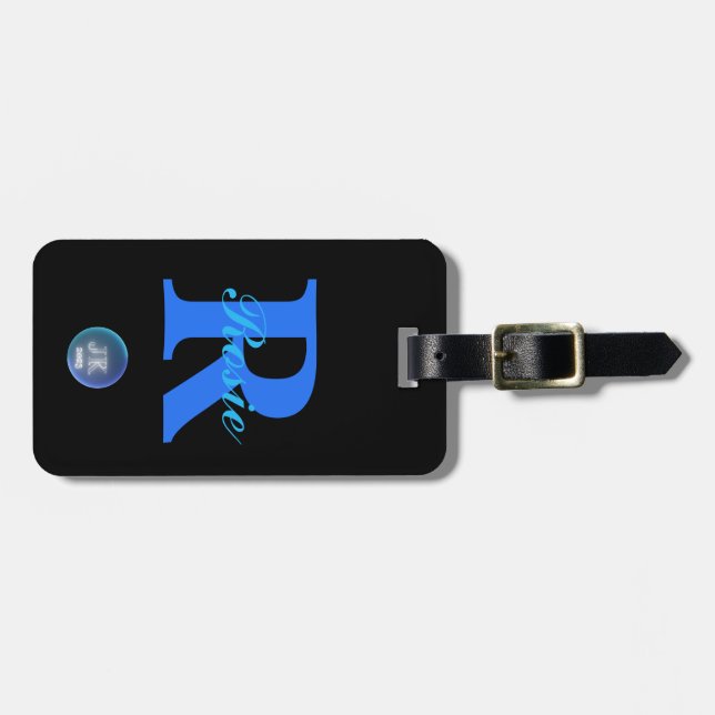 JK 2023 Etiqueta De Bagagem Monograma De Lado Dupl (Frente Horizontal)