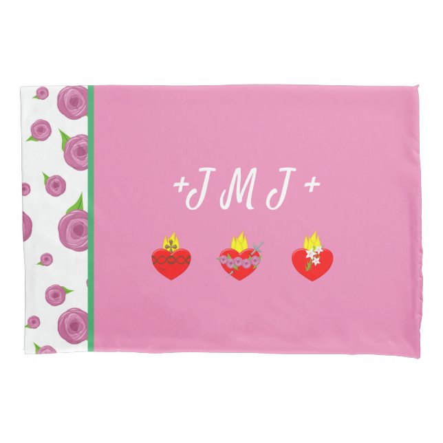 JMJ ~ Jesus Mary Joseph Pink & Green (Frente)
