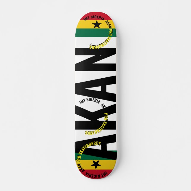 JMT GHANA AKAN 7, 3/4", skateboard Deck (Frente)
