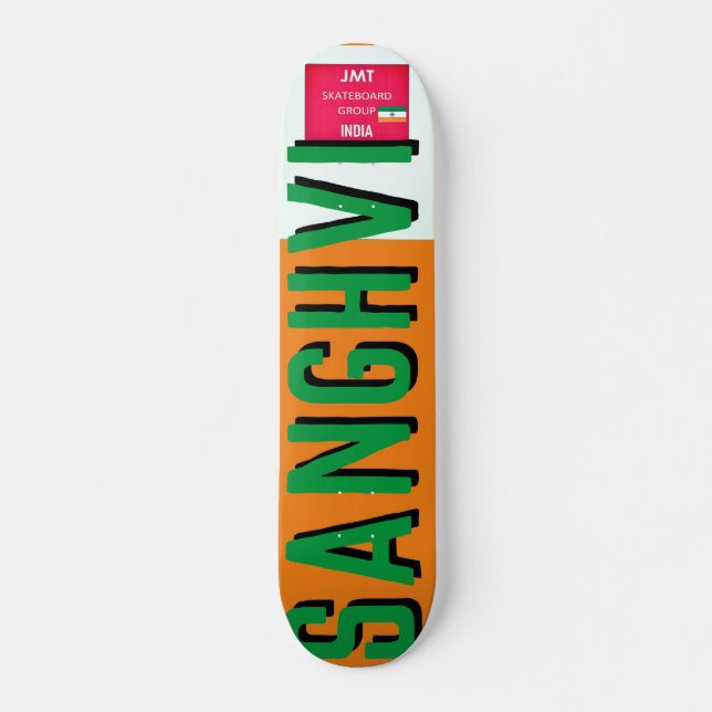 JMT INDIA SANGHVI 7, 3/4", skateboard Deck (Frente)