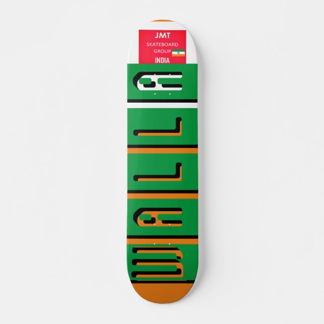 JMT INDIA WALLA 7, 3/4 pol, skateboard Deck (Frente)