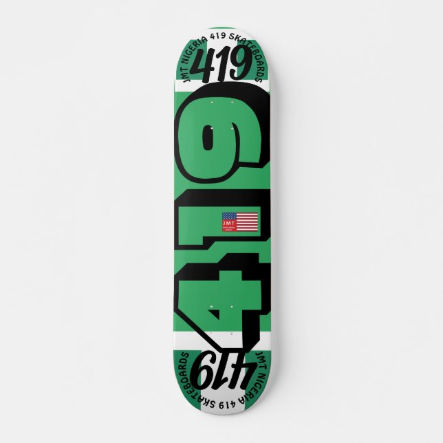 JMT NIGERIA 419 7, 3/4", skateboard Deck (Frente)