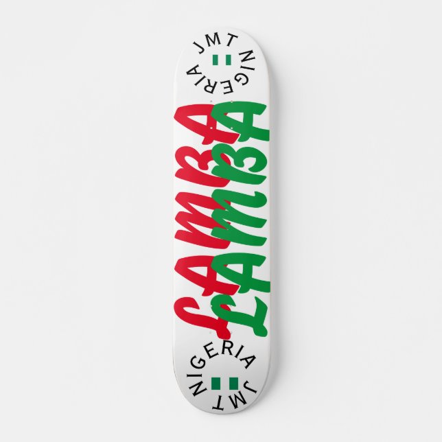 JMT NIGERIA LAMBA 7, 3/4", skateboard Deck (Frente)