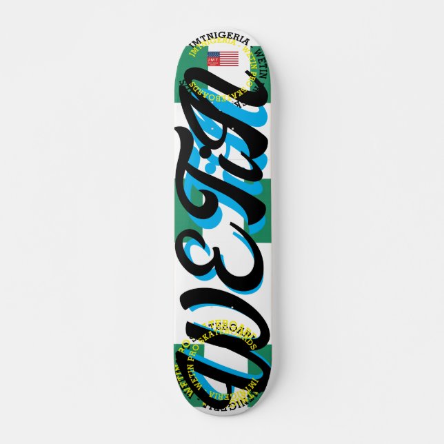 JMT NIGERIA WETTIN 7, 3/4", skateboard Deck (Frente)