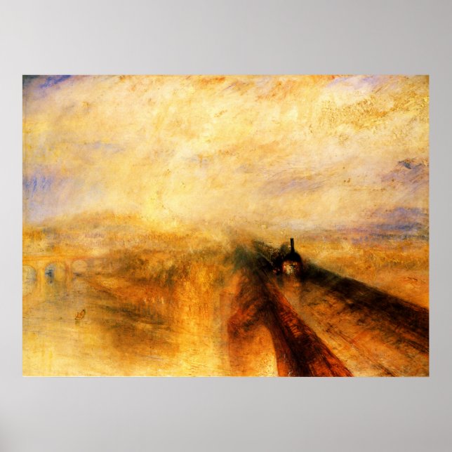 JMW Turner Rain Steam e Poster de velocidade (Frente)