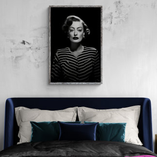 Joan Crawford no norte, poster preto e branco
