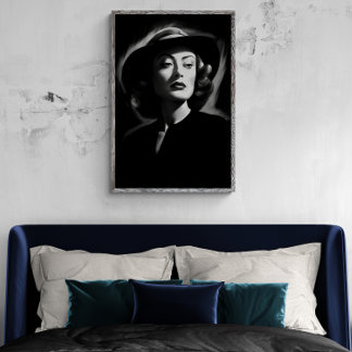 Joan Crawford noir, impressão a preto e branco