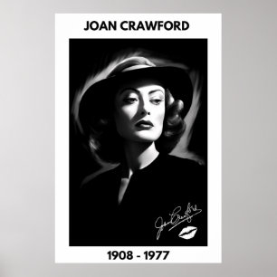 Joan Crawford, preto e branco, noir poster