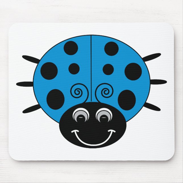 Joaninha azul Mousepad (Frente)