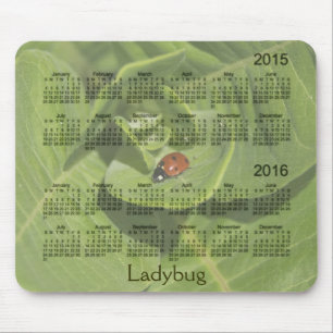 Joaninha calendário Mousepad de 2 anos 2015-2016
