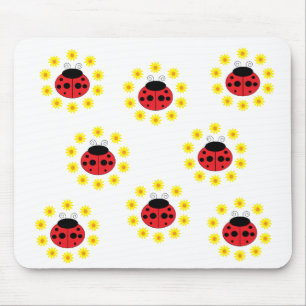 Joaninha e margaridas Mousepad