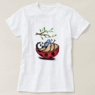 Joaninha Feliz com Camiseta Divertida de Telefone