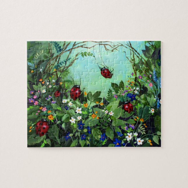 Joaninhas no quebra-cabeça do jogo (Horizontal)