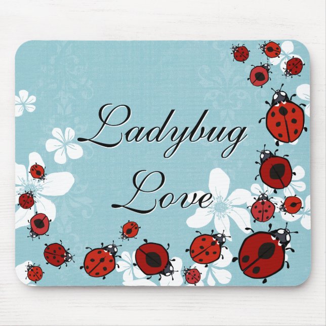 Joaninhas vermelhos Mousepad (Frente)