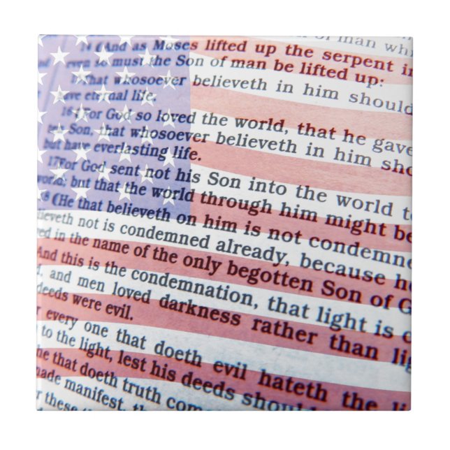 João 3:16 e bandeira americana (Frente)
