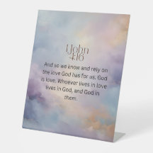João 4:16 Versículo Bíblico em Design de Aquarela