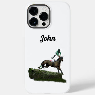 Jockey com Cavalo Pulando em iPhone Verde / iPad c