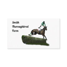 Jockey Com Cavalo Pulsando Em Cartões de visitas V