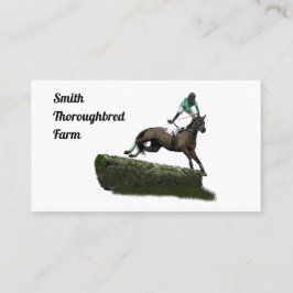 Jockey Com Cavalo Pulsando Em Cartões de visitas V