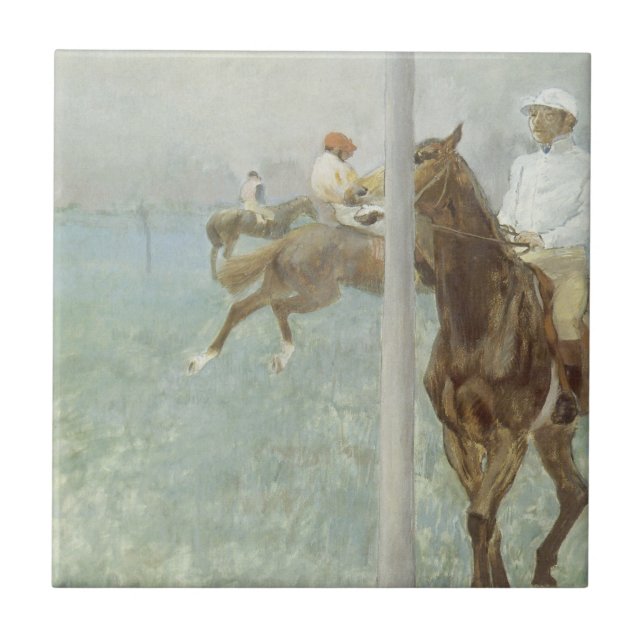 Jockeys Antes da Corrida por Edgar Degas (Frente)