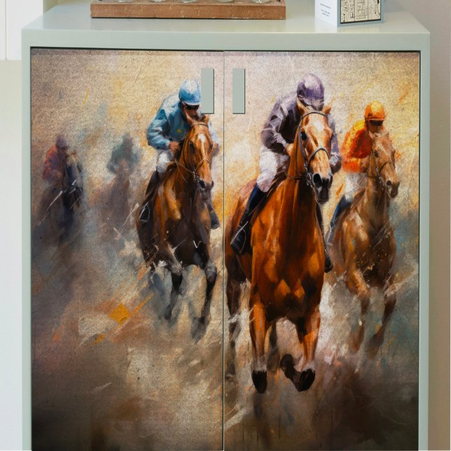 Jockeys No Papel Tecido de Decoupage da Corrida Eq (Criador carregado)