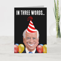 JOE BIDEN CONFUSO CARTÕES DE FUNDO DE ANIVERSÁRIO