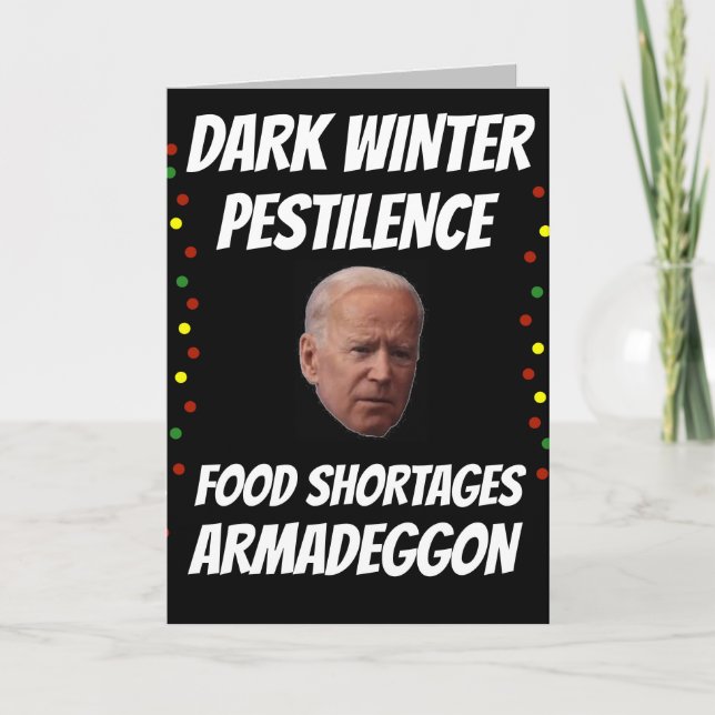 JOE BIDEN DARK WINTER FUNNY CHRISTMAS CARTÕES (Frente)