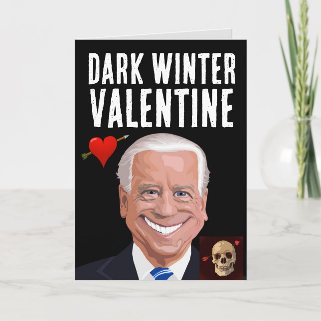 JOE BIDEN DARK WINTER GOTHIC CARTÕES DE DIA DE OS  (Frente)