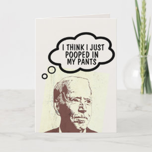 JOE BIDEN ENGRAÇADO POOP CARTÕES DE ANIVERSÁRIO
