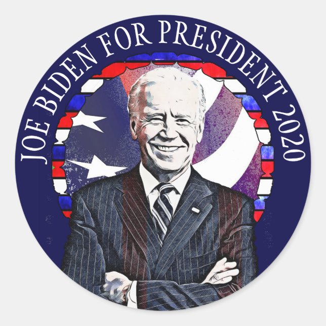 Joe Biden para os adesivos de suporte do President (Frente)