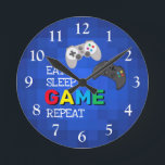 Jogador Colorido | Relógio de videogame<br><div class="desc">Um legal relógio de jogador para todos aqueles homens e rapazes que adoram jogos! Iria iluminar qualquer quarto com suas cores ousadas.</div>