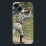 Jogador de basebol jogado fora na segunda base<br><div class="desc">Esta pintura pertence ao documentário de beisebol do Ken Burns! Um jogador é jogado fora no segundo enquanto ele se avança para chegar à base. O presente perfeito para o marinheiro em sua vida!</div>