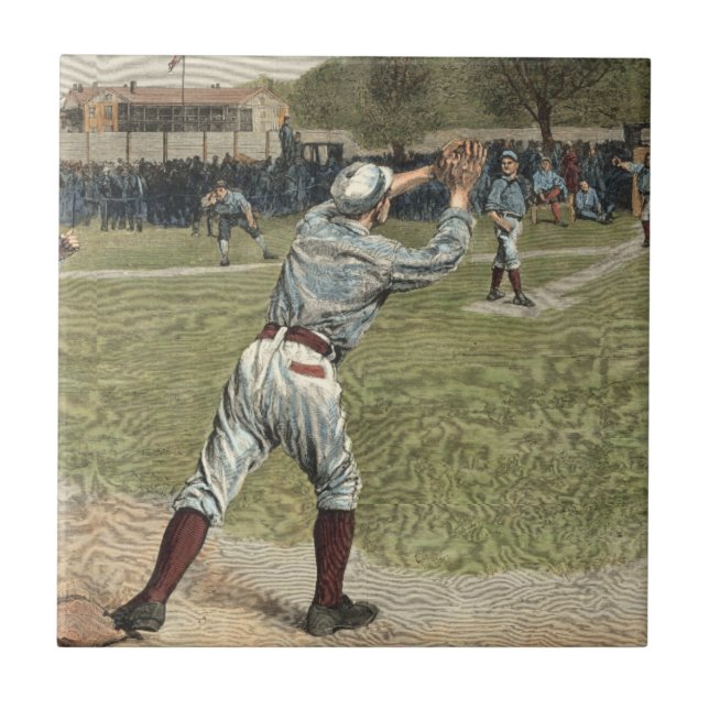 Jogador de basebol jogado fora na segunda base (Frente)