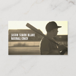 Jogador de Basebol Vintage, Cartão de visita de tr