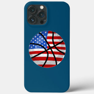 Jogador de Basquete Bandeira Americana Bola 4 de J
