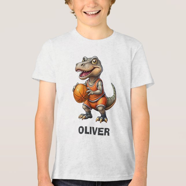 Jogador de Basquete Dinossauro Fofo (Frente)