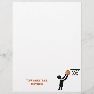 Jogador de basquetebol com panfleto de bola person