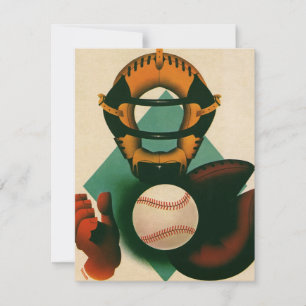 Jogador de beisebol esportivo vintage, receptor co