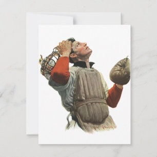 Jogador de beisebol esportivo vintage, receptor ol