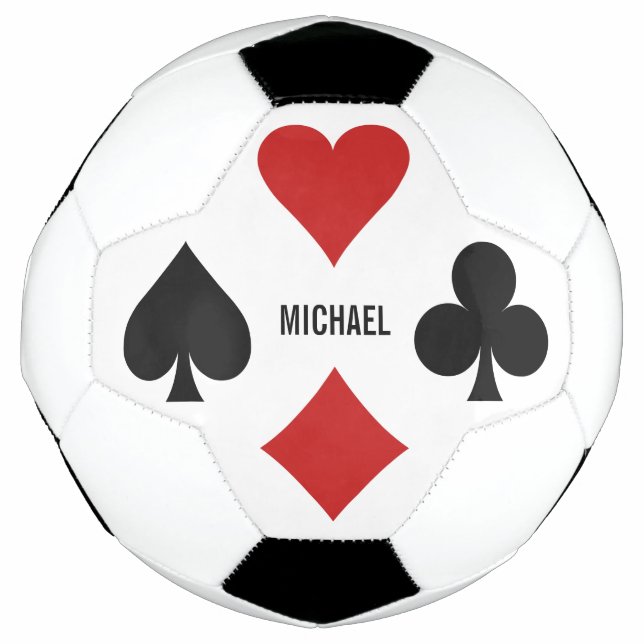 Jogador de Cartão com nome personalizado bola de f (Frente)