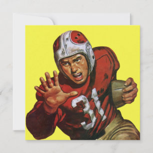 Jogador de futebol americano esportivo vintage Run