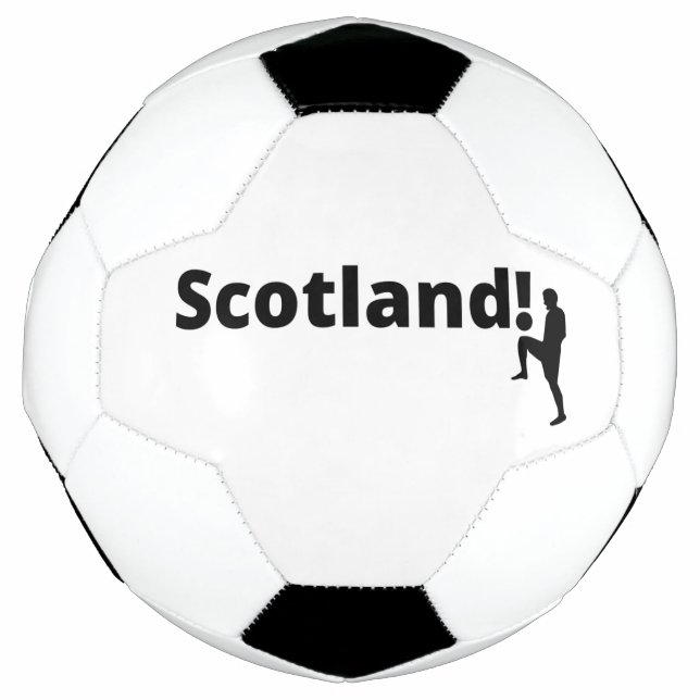 Jogador de futebol escocês usando ponto como bola (Frente)