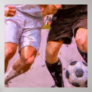 Jogador de futebol - Impressão de pintura de futeb