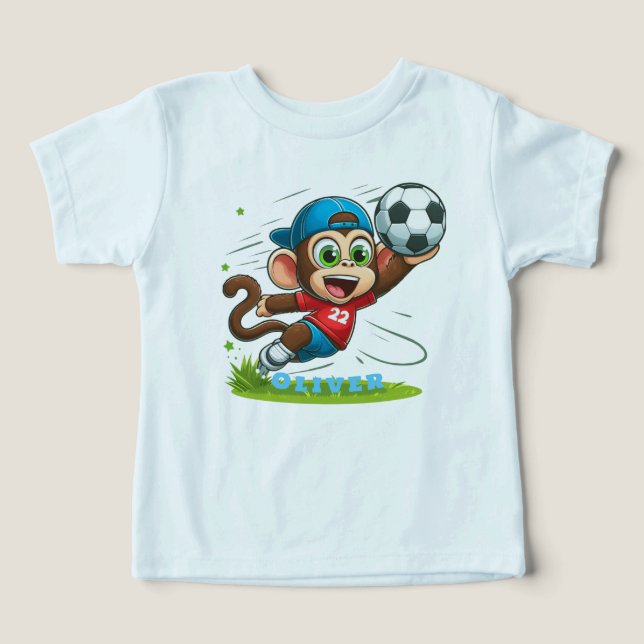 Jogador de Futebol Macaco Fofo (Design frontal)