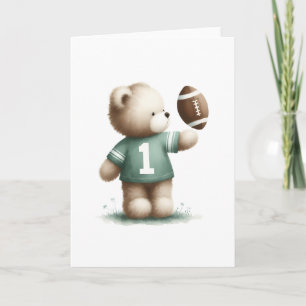 Jogador de Futebol Ursinho Teddy Fofo Cartão de Ab