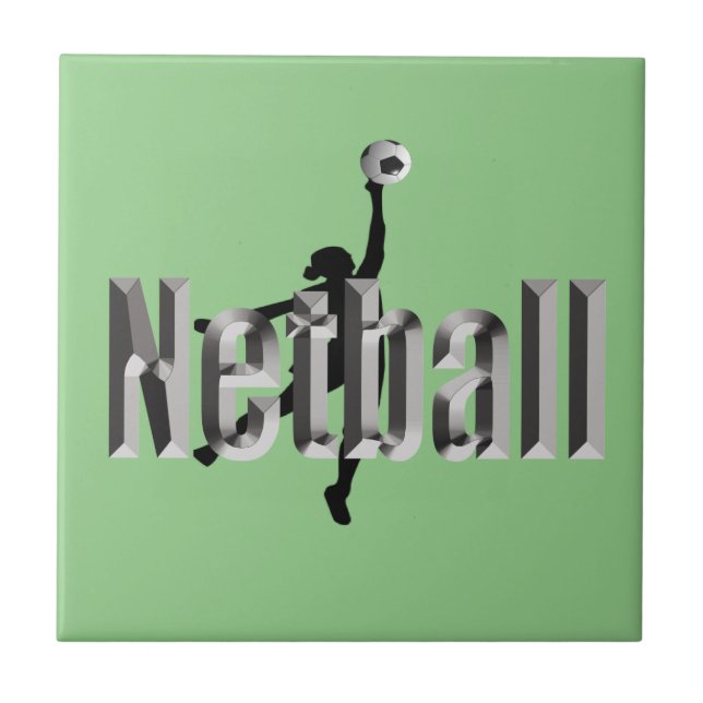 Jogador De Netball E Nome Dimensional, (Frente)