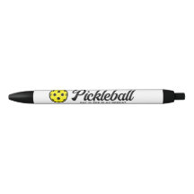 Jogador de pickleball escrevendo canetas com citaç
