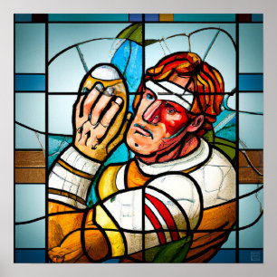 Jogador de Rugby - Impressão de Pintura de Rugby